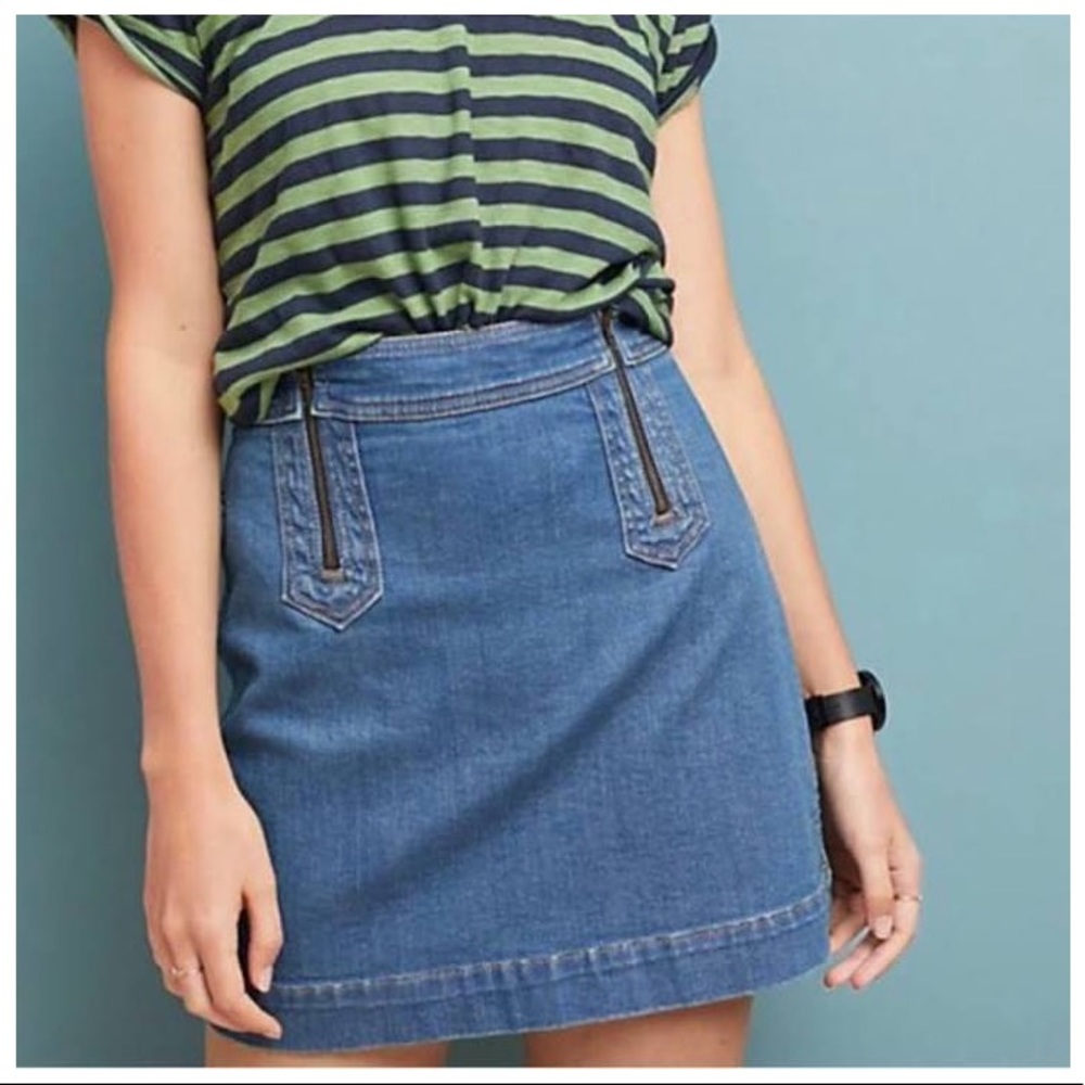 Anthropologie Denim Skirt